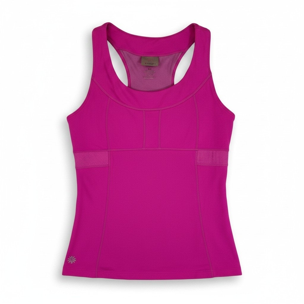 Athleta Womens Athletic Pr Racer Back Tank Top Hot Pink Activewear Gym Colorful